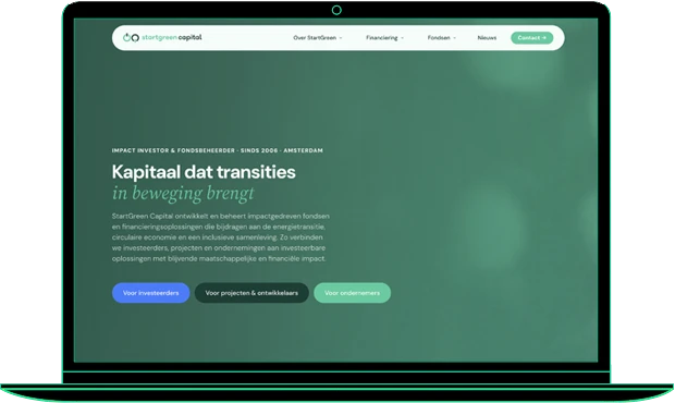 Website van StartGreen Capital