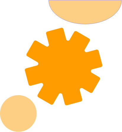 Illustratie oranje figuren