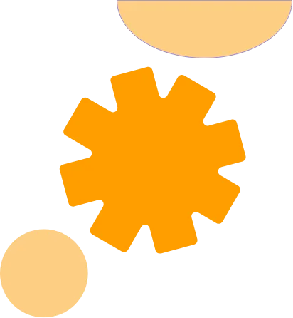 Illustratie oranje figuren